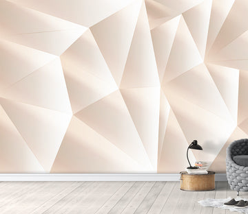 3D White Geometry WG112 Wall Murals