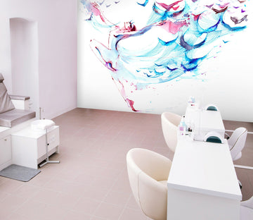 3D Watercolor Bird 060 Wall Murals Wallpaper AJ Wallpaper 2 