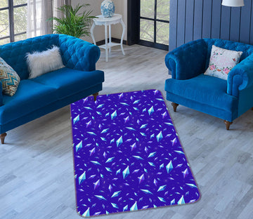 3D Blue Spots 3031 Rose Catherine Khan Rug Non Slip Rug Mat
