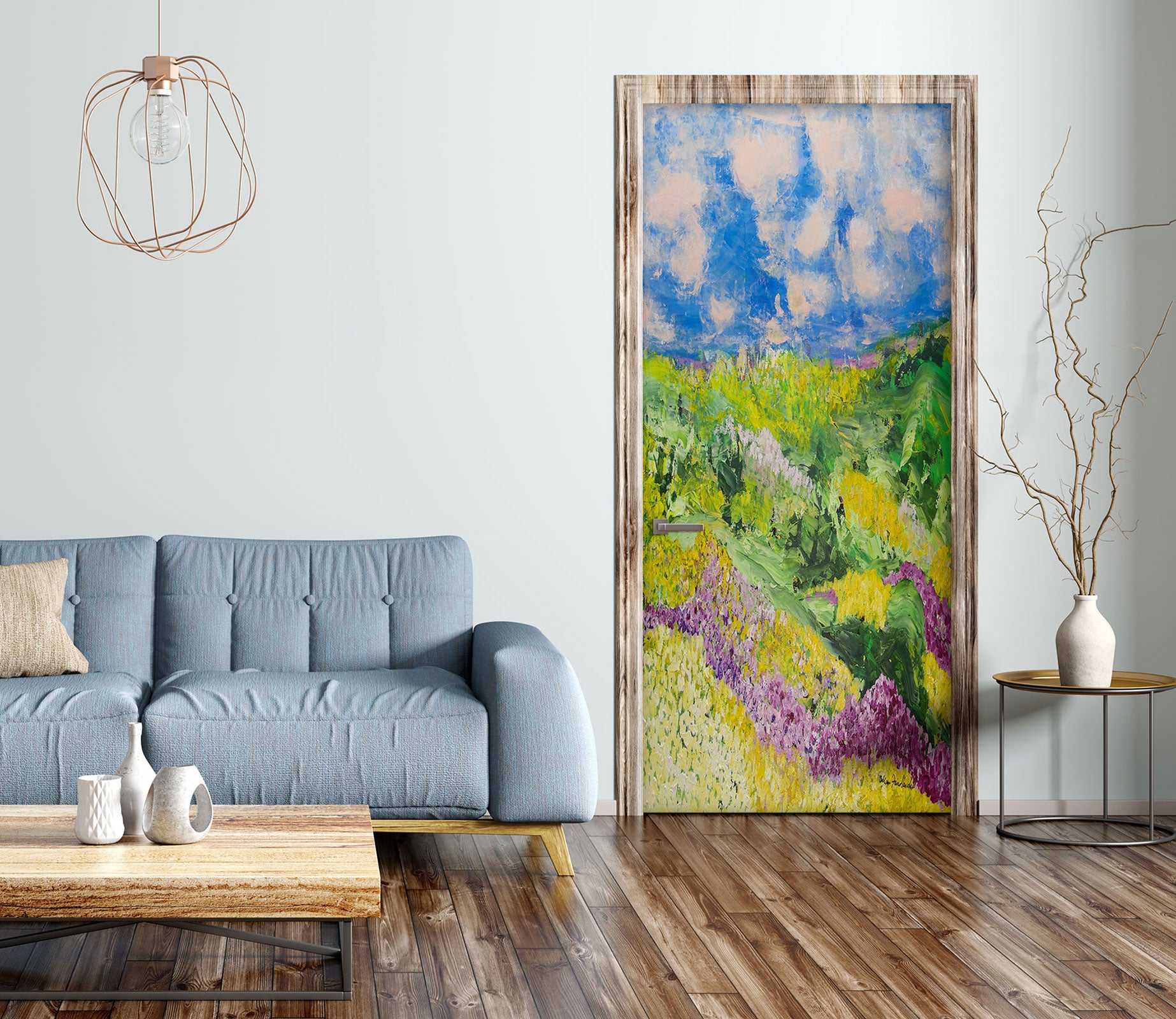 3D Sky Meadow Flowers 93192 Allan P. Friedlander Door Mural
