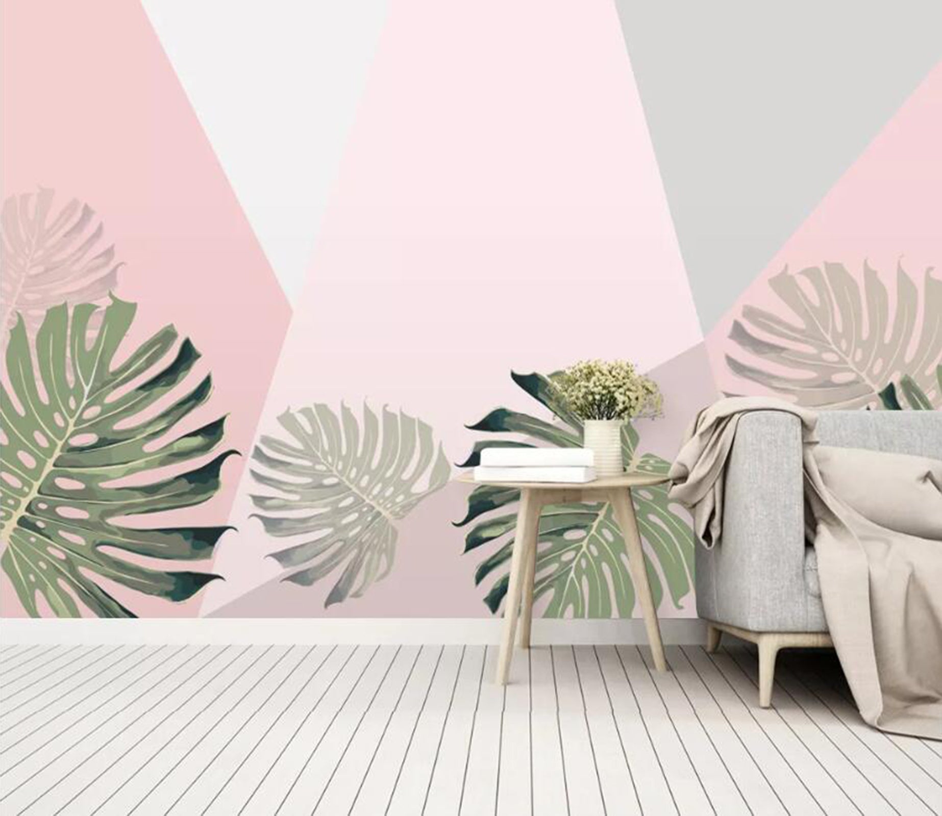 3D Geometric Plant WC06 Wall Murals Wallpaper AJ Wallpaper 2 