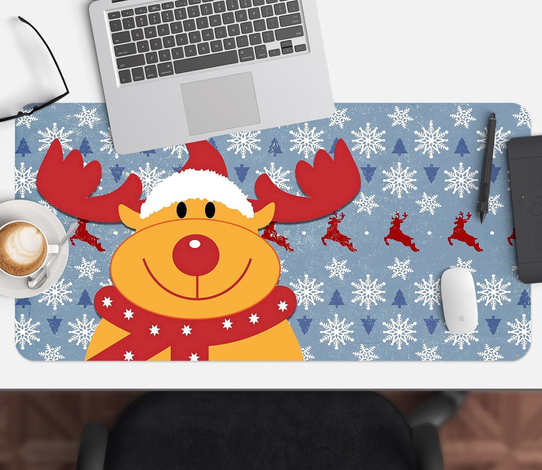 3D Cartoon Fat Deer 045 Desk Mat Mat AJ Creativity Home 