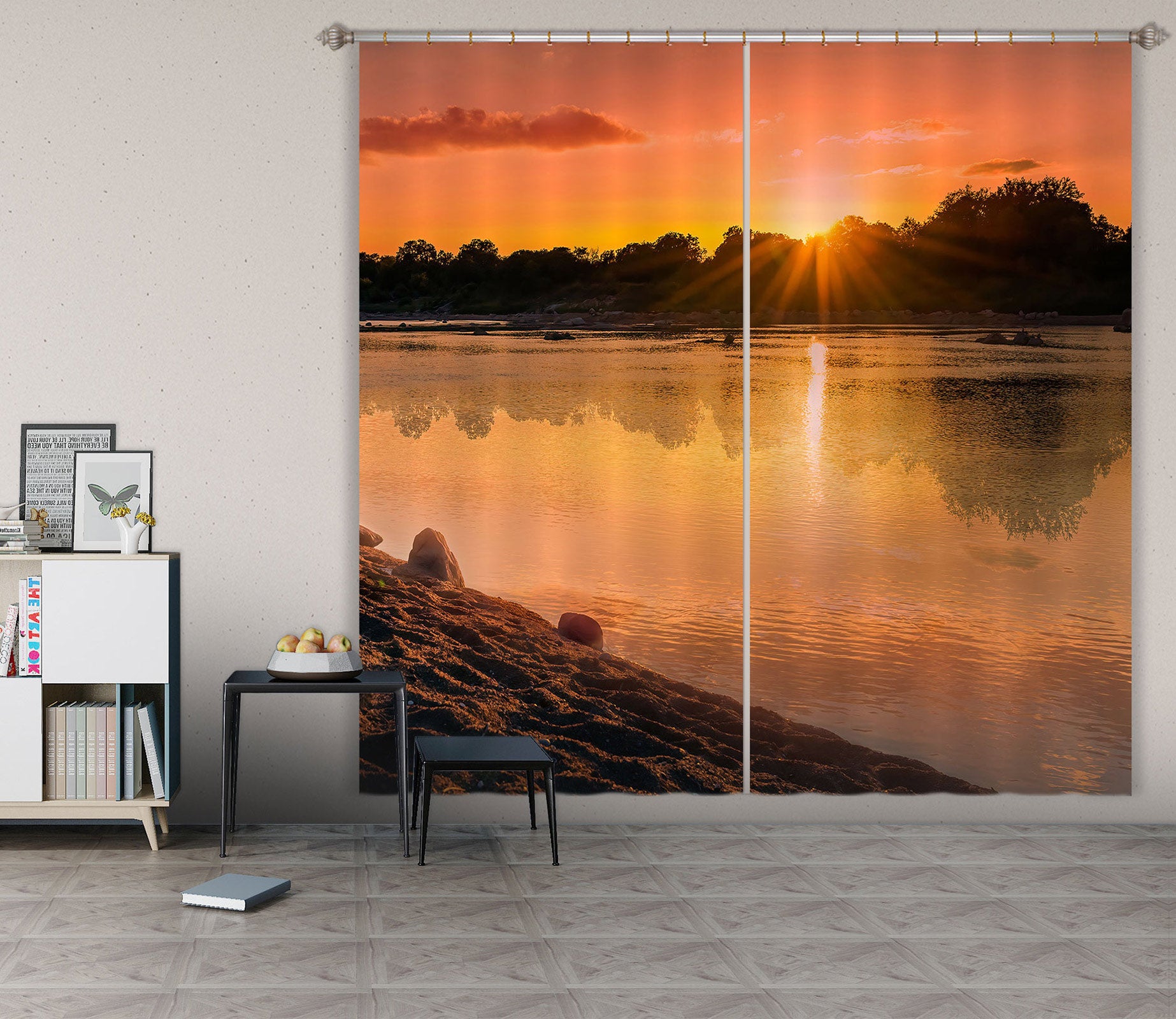 3D Sunshine Lake 5328 Beth Sheridan Curtain Curtains Drapes