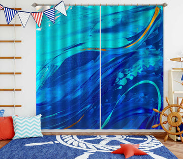 3D Blue Oil Painting 323 Skromova Marina Curtain Curtains Drapes
