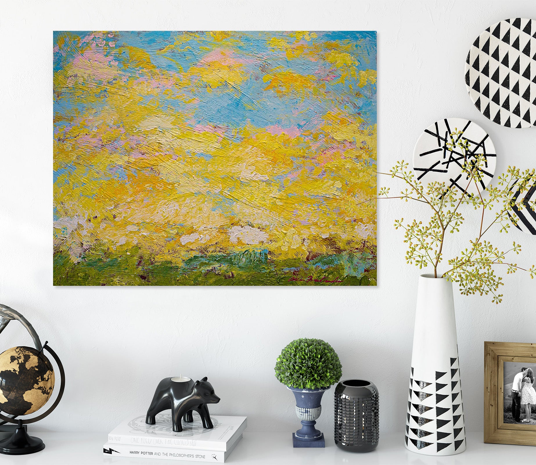 3D Yellow Graffiti 191 Allan P. Friedlander Wall Sticker