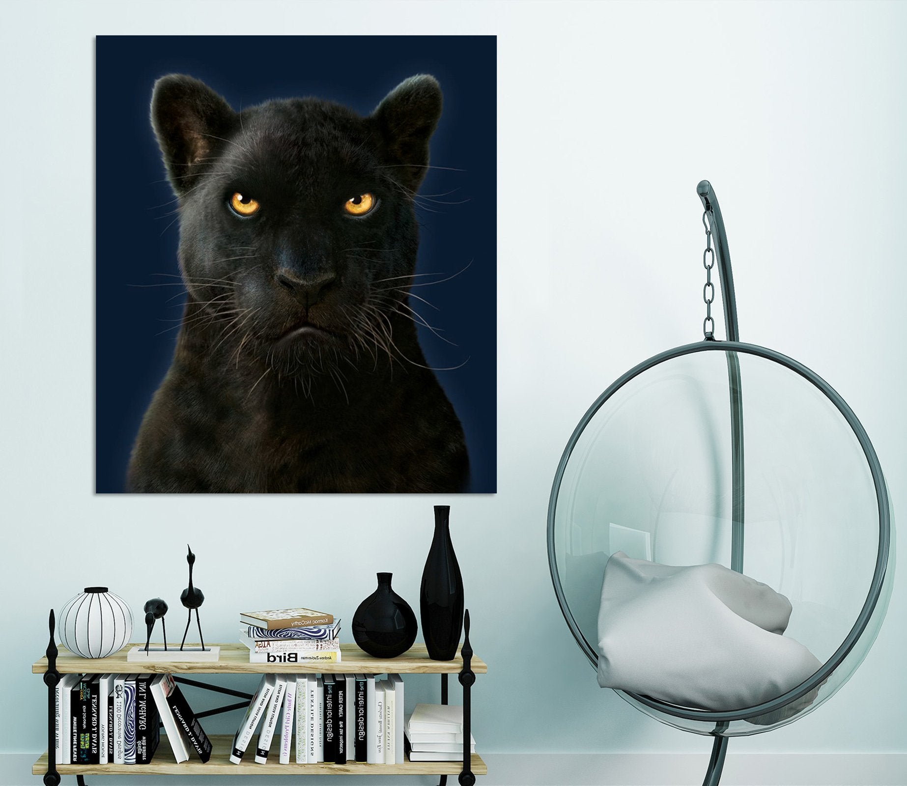 3D Black Panther Portrait 013 Vincent Hie Wall Sticker Wallpaper AJ Wallpaper 2 