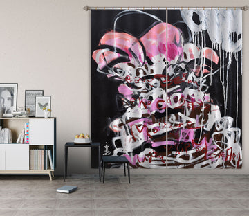 3D Graffiti Art 2385 Misako Chida Curtain Curtains Drapes
