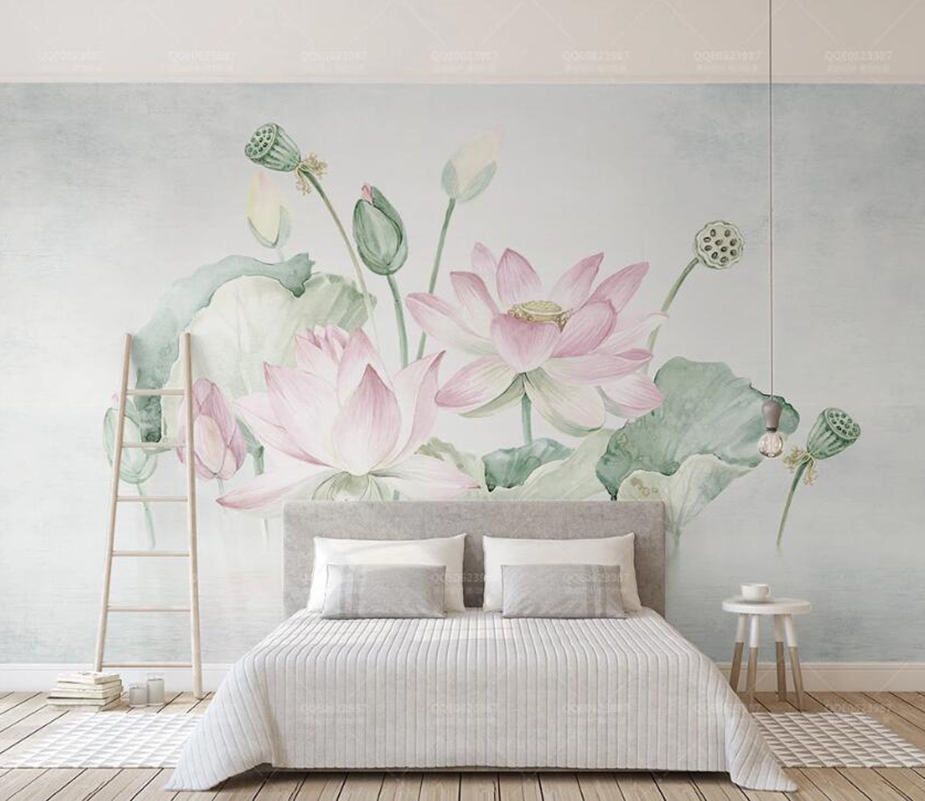 3D Pink Lotus WC26 Wall Murals Wallpaper AJ Wallpaper 2 