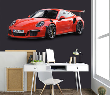 3D Sport Car RED 0227 Vehicles Wallpaper AJ Wallpaper 
