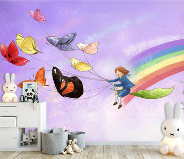 3D Kite Girl 1711 Wall Murals