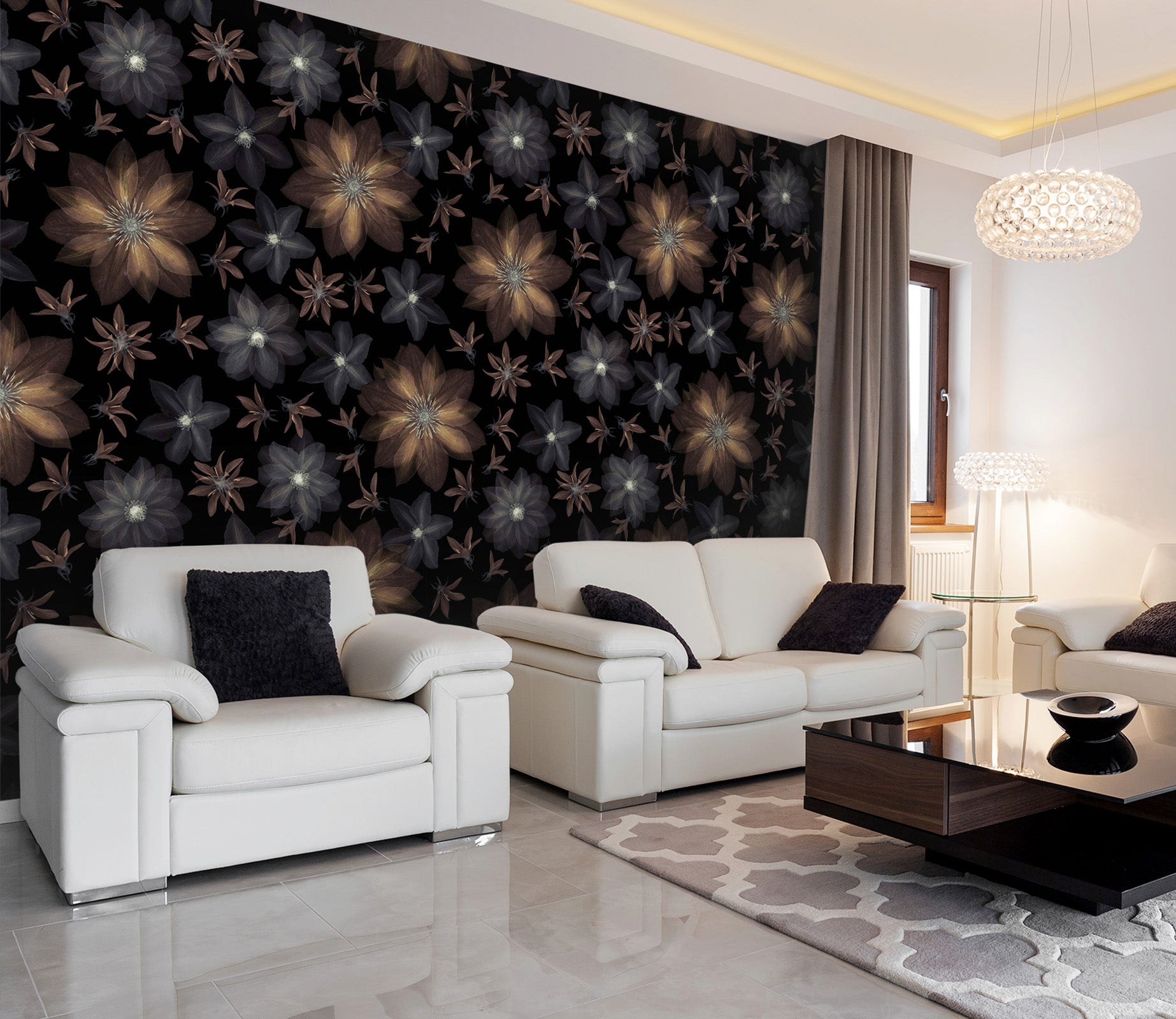 3D Transparent Flower 081 Assaf Frank Wall Mural Wall Murals