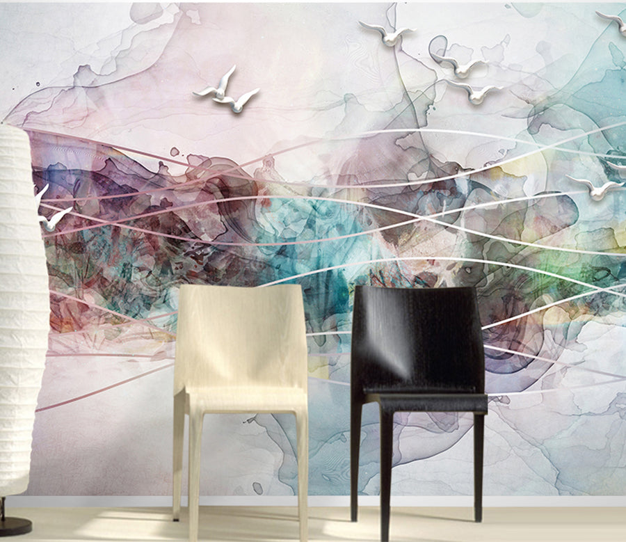 3D White Pigeon WG030 Wall Murals