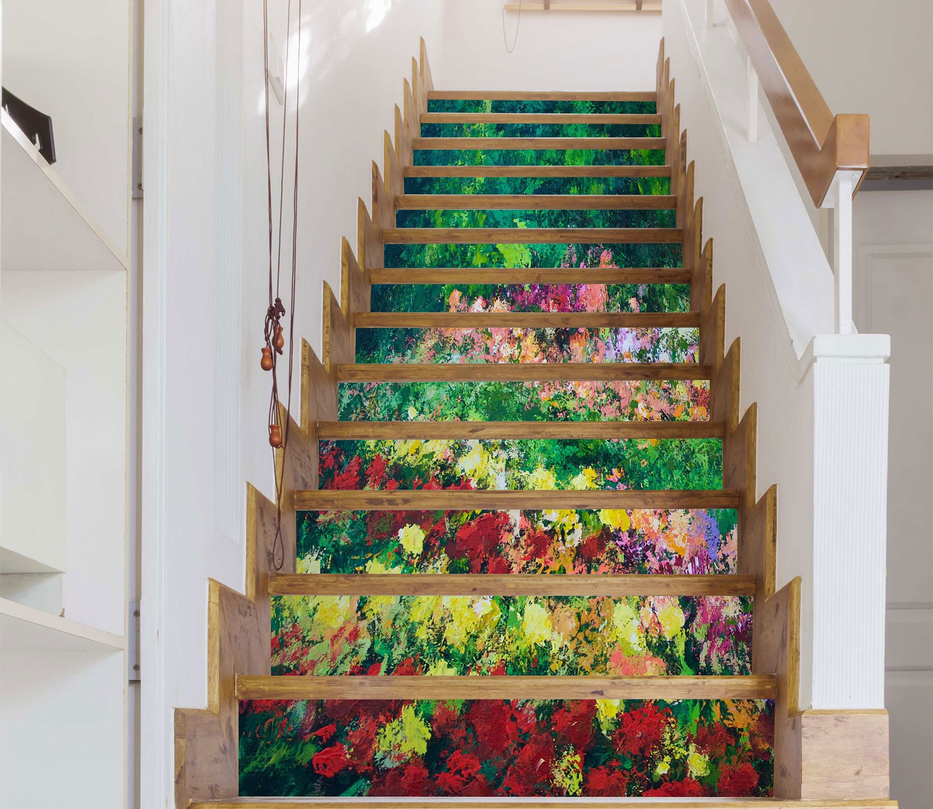3D Colorful Flower Bush 9015 Allan P. Friedlander Stair Risers