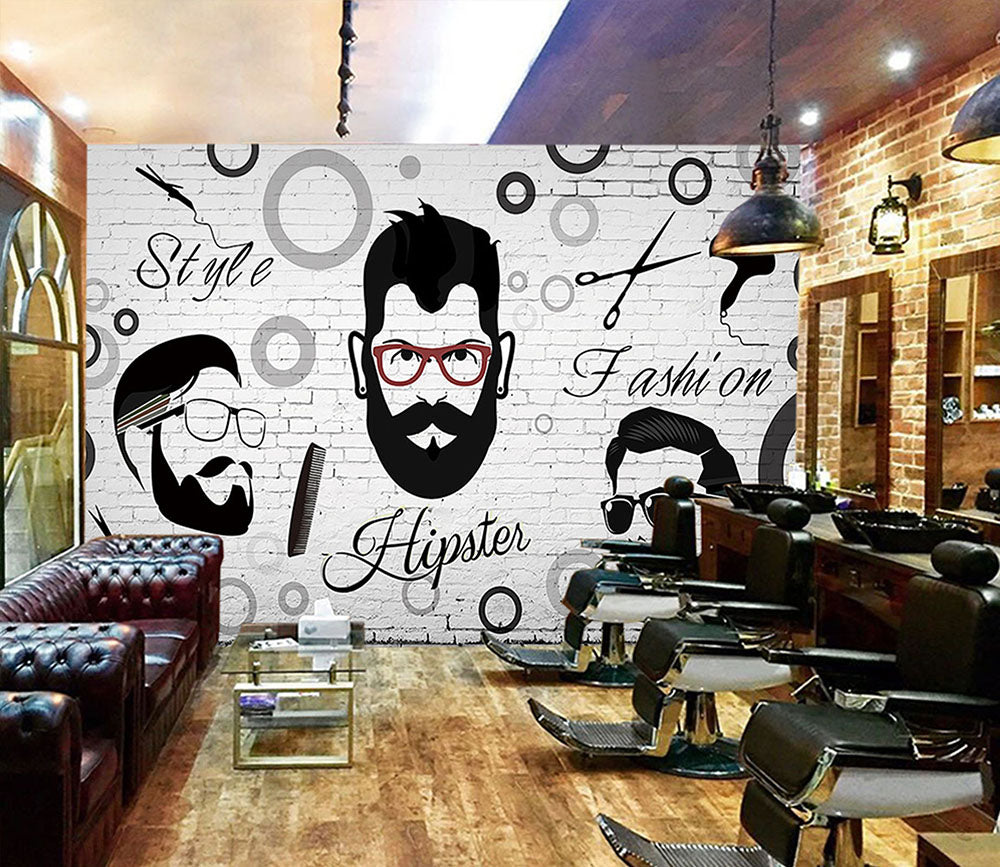 3D Barber 1447 Barber Shop Wall Murals