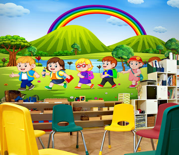 3D Cute Rainbow 187 Wall Murals