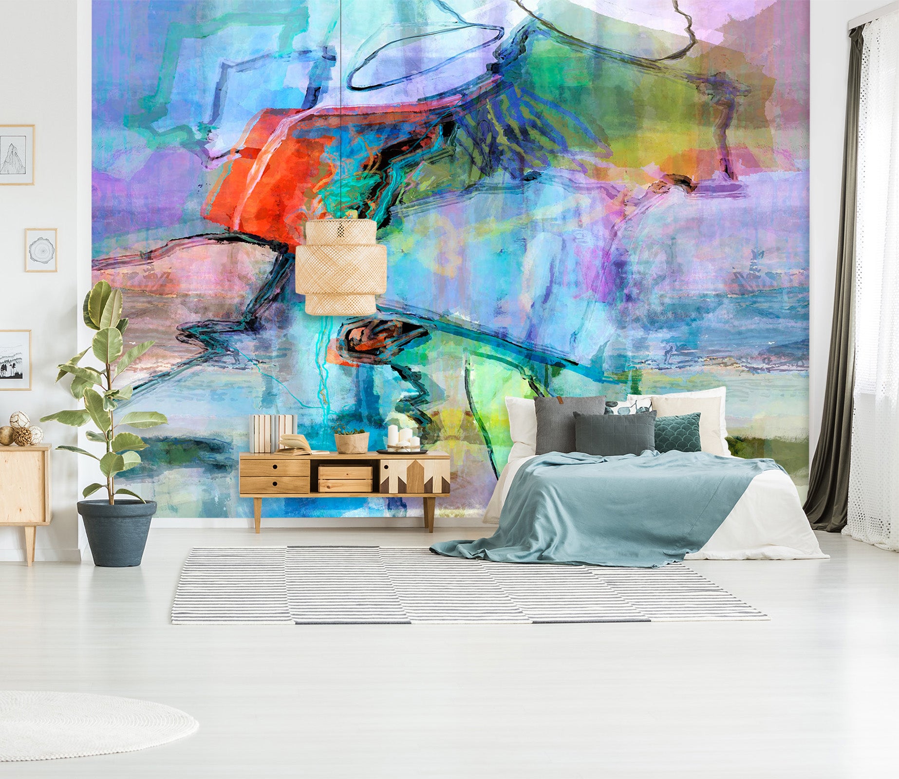 3D Abstract River 1519 Michael Tienhaara Wall Mural Wall Murals