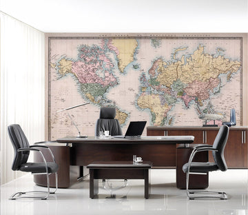 3D World Map 09 Wall Murals Wallpaper AJ Wallpaper 