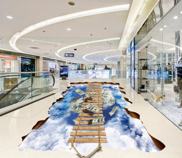 3D Sky Wooden Bridge 257 Floor Mural  Wallpaper Murals Rug & Mat Print Epoxy waterproof bath floor