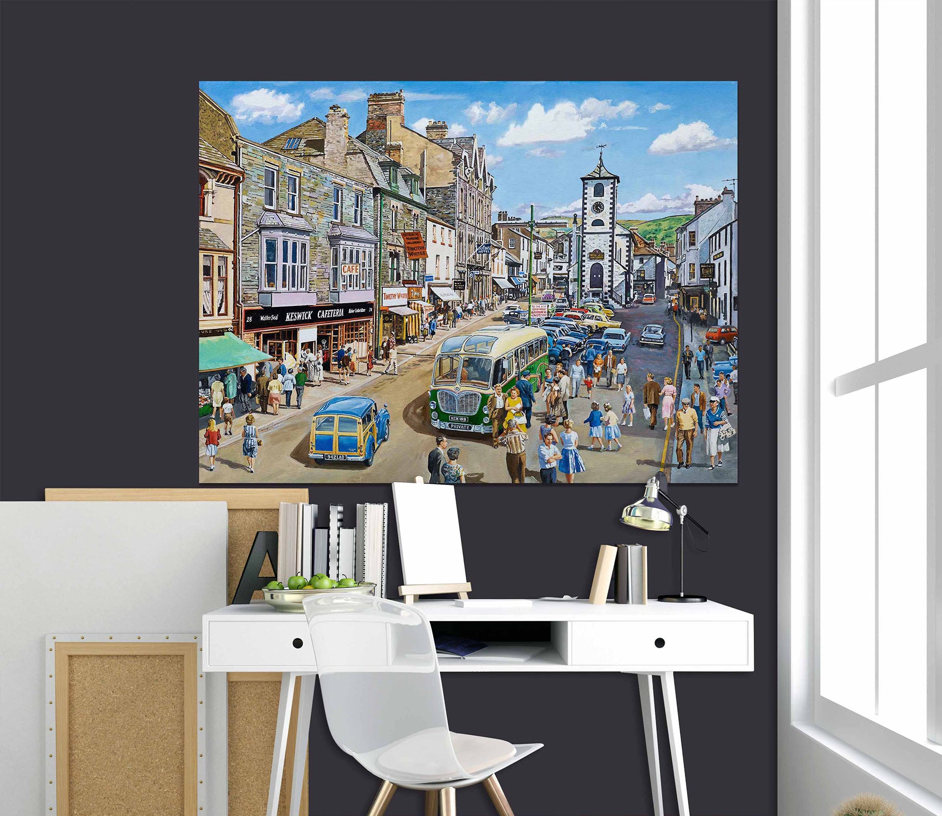 3D Lively Street 043 Trevor Mitchell Wall Sticker
