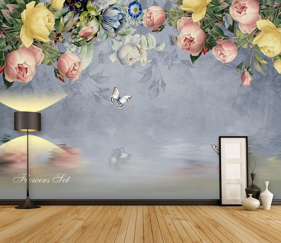 3D Flower Decoration 056 Wall Murals