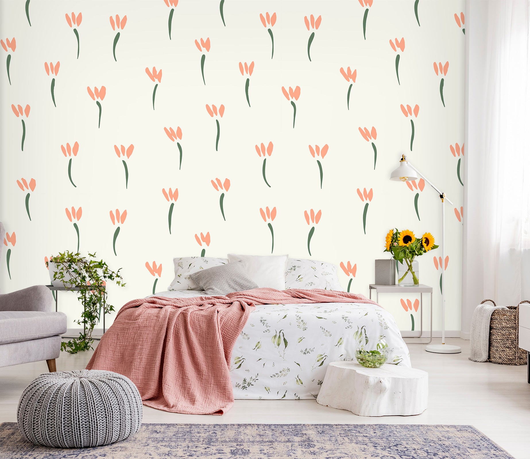 3D Small Petal Flower 120136 Kashmira Jayaprakash Wall Mural Wall Murals