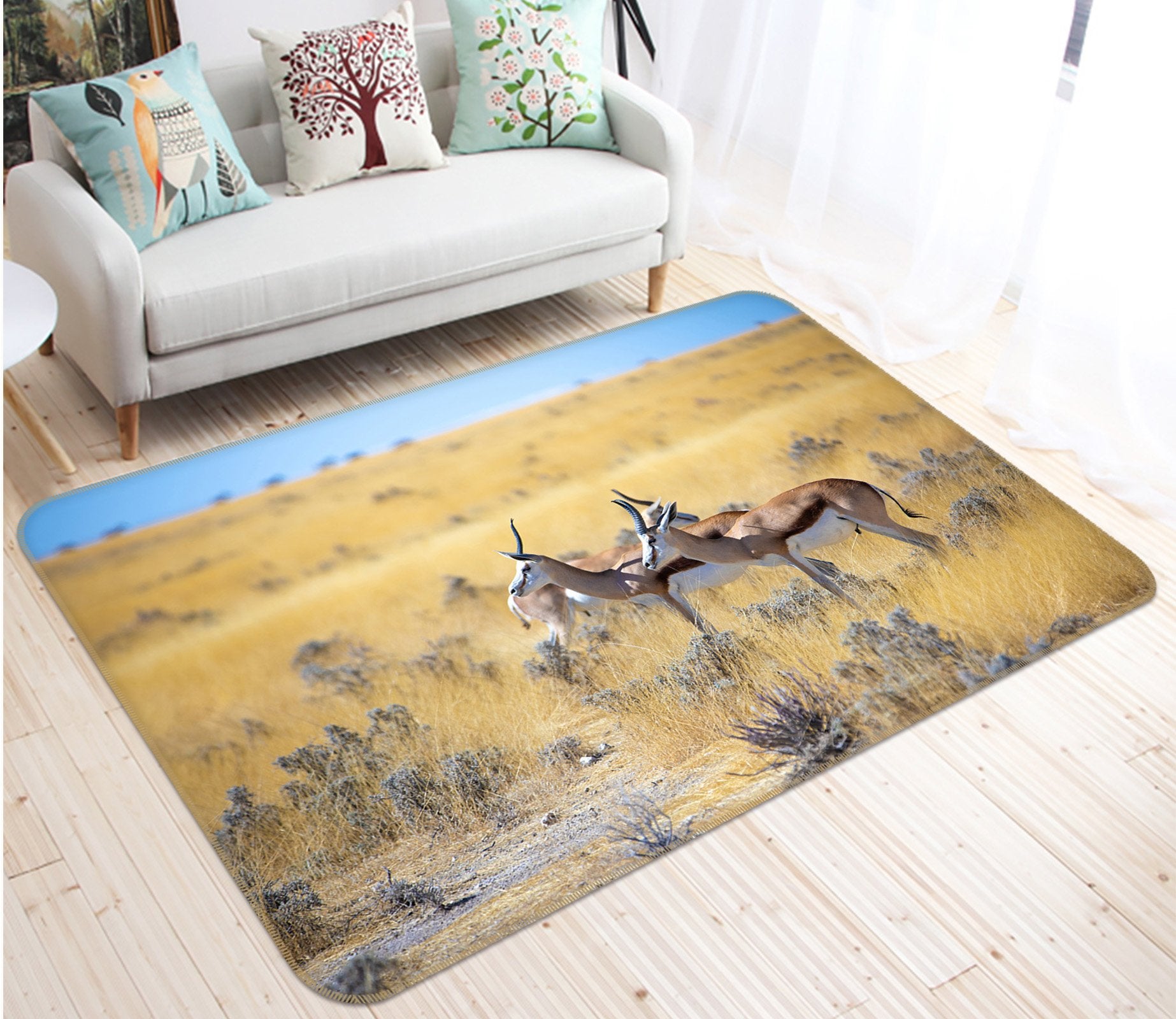 3D Antelope Shadow 631 Animal Non Slip Rug Mat Mat AJ Creativity Home 