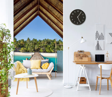 3D Wooden Bridge Coco 1529 Wall Murals