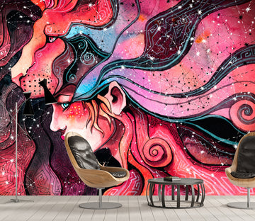 3D Tiger Woman WG259 Wall Murals