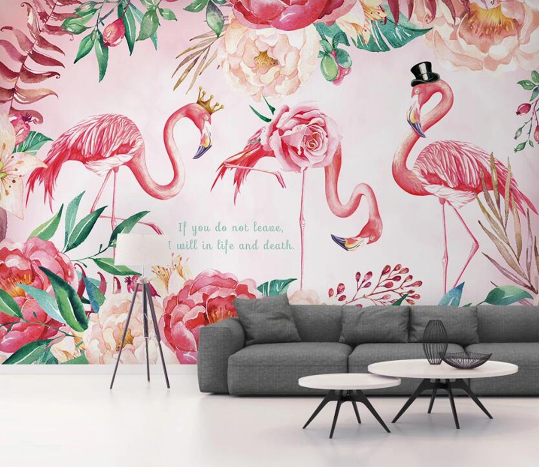 3D Three Rich And Beautiful Flamingos 2409 Wall Murals