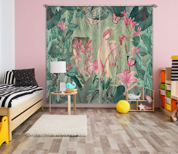 3D Cockatoos And Butterflies 050Andrea haase Curtain Curtains Drapes
