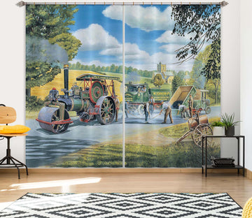 3D The Road Menders 106 Trevor Mitchell Curtain Curtains Drapes