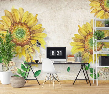 3D Sunflower Painting 1398 Wall Murals