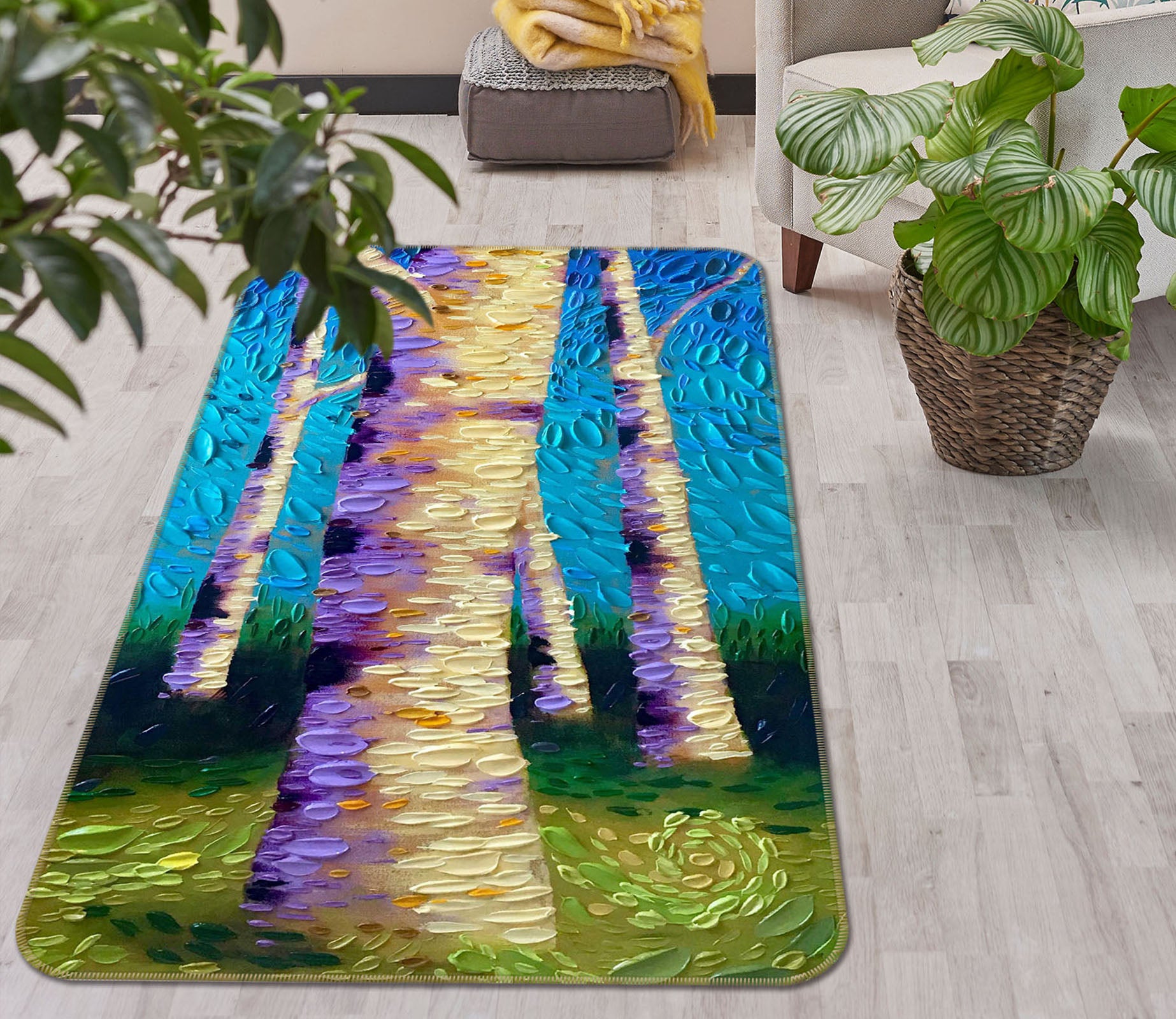 3D Garden Mystery Panel 1027 Dena Tollefson Rug Non Slip Rug Mat