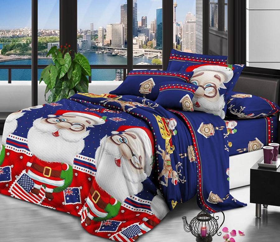 3D Santa Claus 32142 Christmas Quilt Duvet Cover Xmas Bed Pillowcases