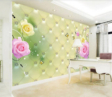 3D Rose Butterfly WC292 Wall Murals