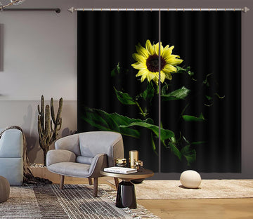 3D Sunflower 070 Kathy Barefield Curtain Curtains Drapes