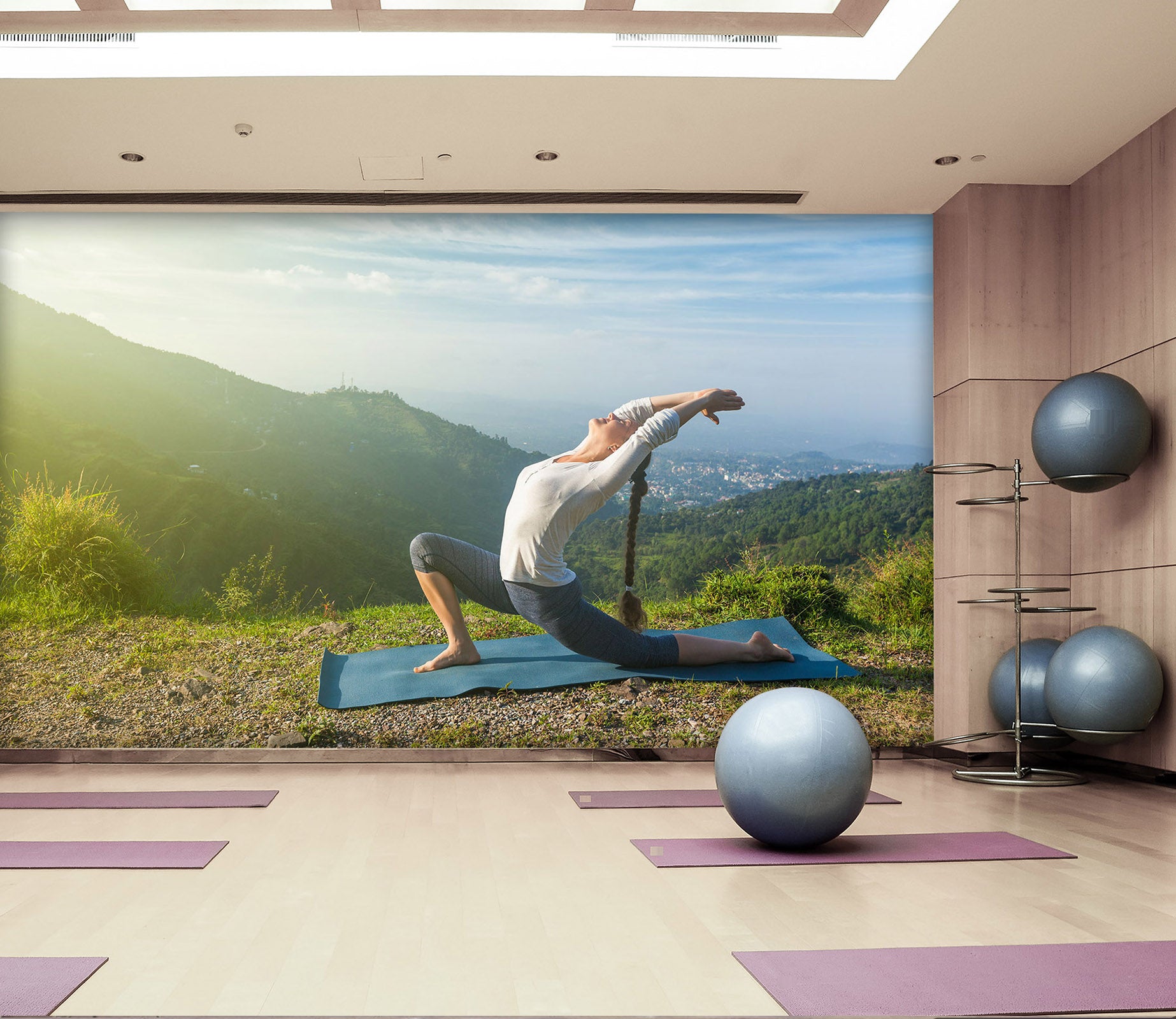 3D Morning Yoga 032 Wall Murals Wallpaper AJ Wallpaper 2 