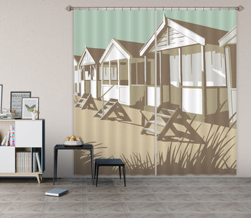 3D Southwold Huts 153 Steve Read Curtain Curtains Drapes