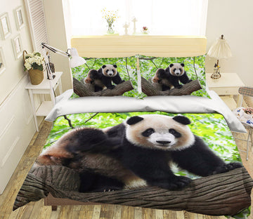 3D Forest Panda 1926 Bed Pillowcases Quilt