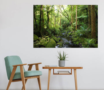 3D Forest River 1091 Wall Sticker
