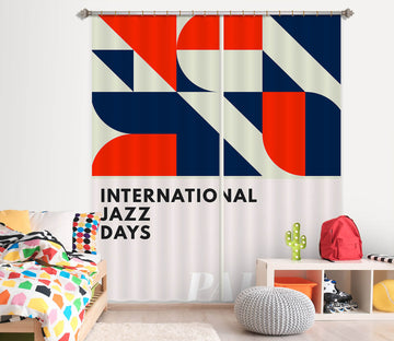 3D Blue Pattern 1063 Boris Draschoff Curtain Curtains Drapes