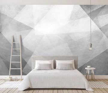 3D White And Gray Texture Staggered 625 Wall Murals