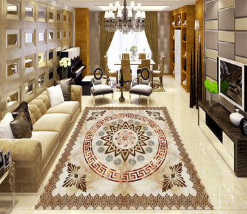 3D Round Black Pattern WG365 Floor Mural Wallpaper AJ Wallpaper 2 