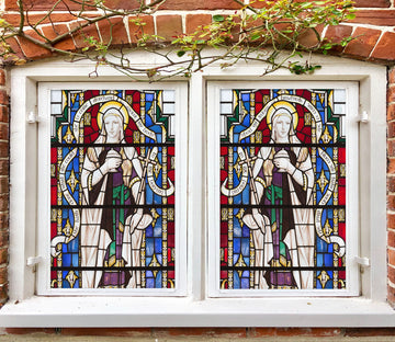 3D White Bottle 193 Window Film Print Sticker Cling Stained Glass UV Block