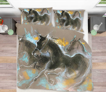 3D Running Horse 2013 Anne Farrall Doyle Bedding Bed Pillowcases Quilt
