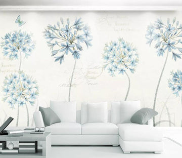 3D Blue Flowers WC05 Wall Murals Wallpaper AJ Wallpaper 2 