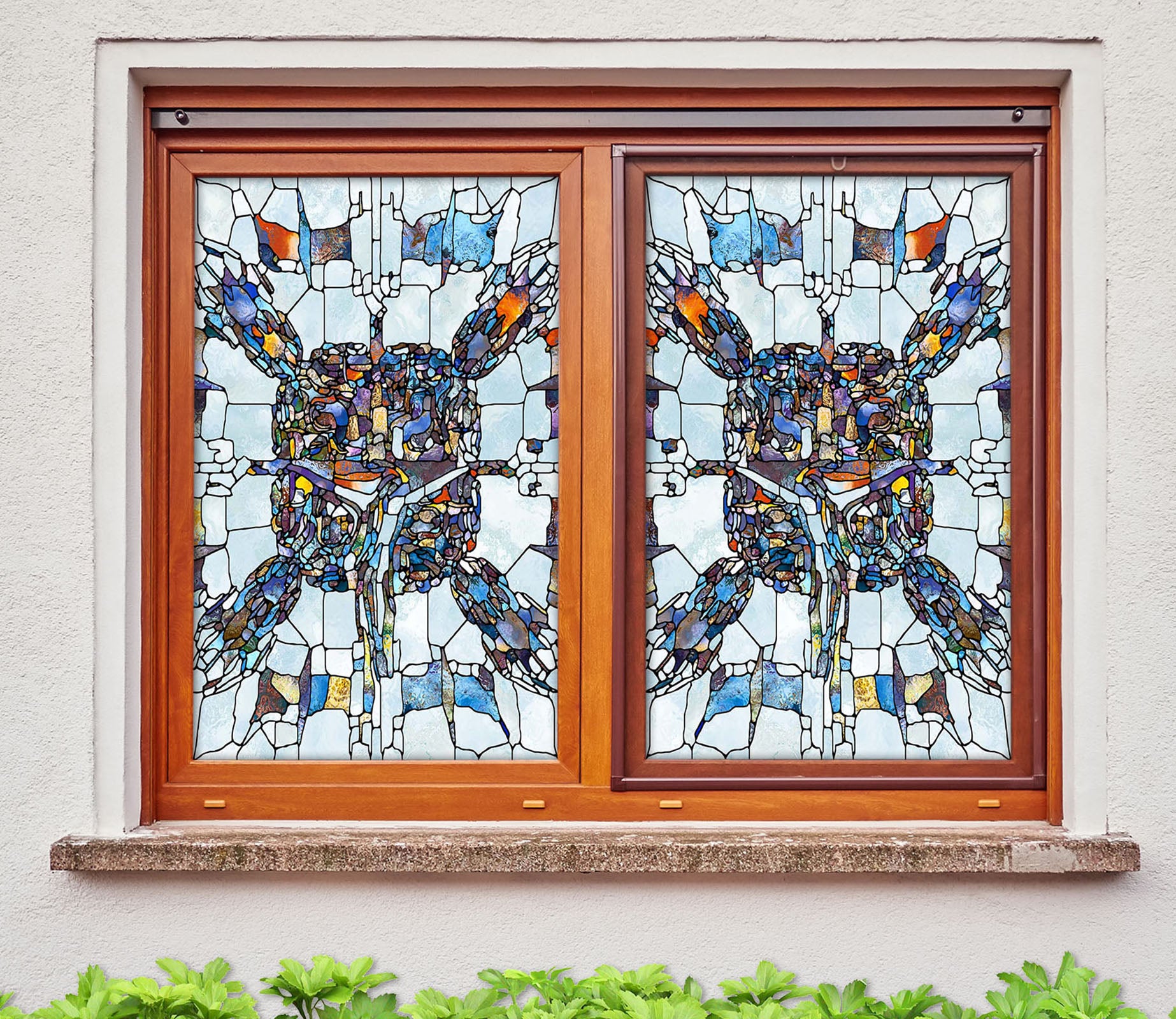 3D Christian Motifs 181 Window Film Print Sticker Cling Stained Glass UV Block