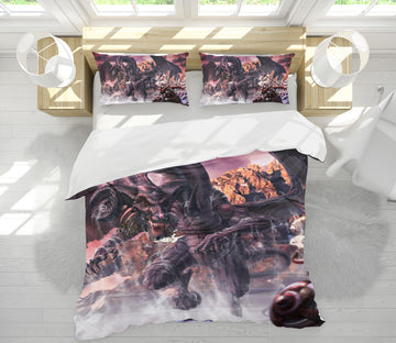 3D Dinosaur Monster 4068 Tom Wood Bedding Bed Pillowcases Quilt
