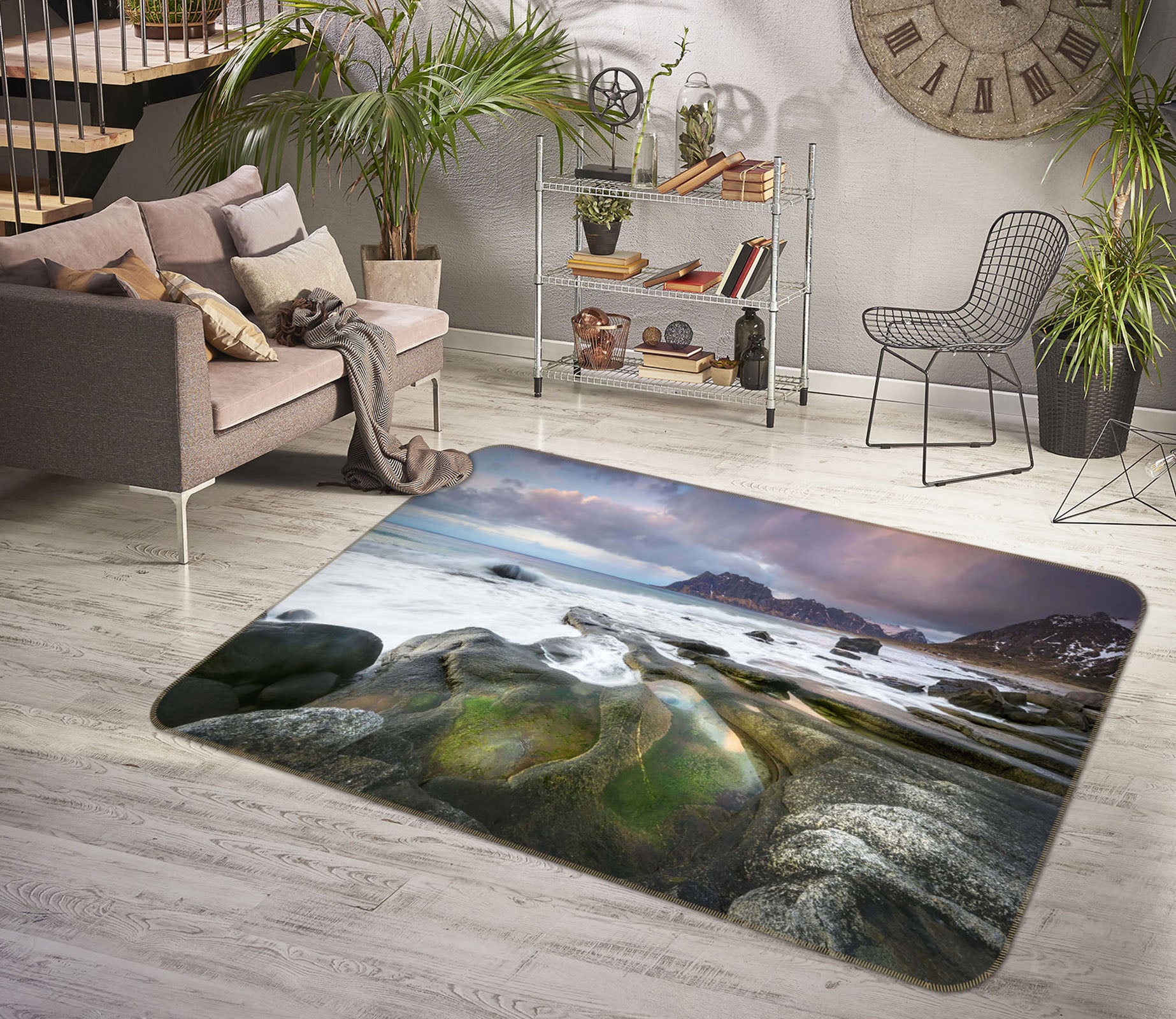 3D Sea Of Stones 1131 Marco Carmassi Rug Non Slip Rug Mat