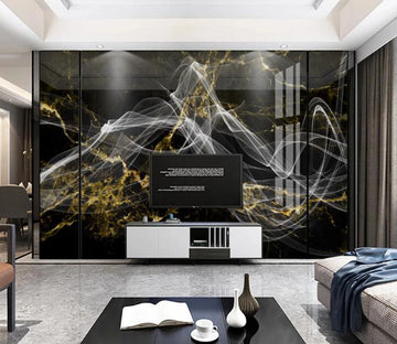 3D Black Misty 450 Wall Murals
